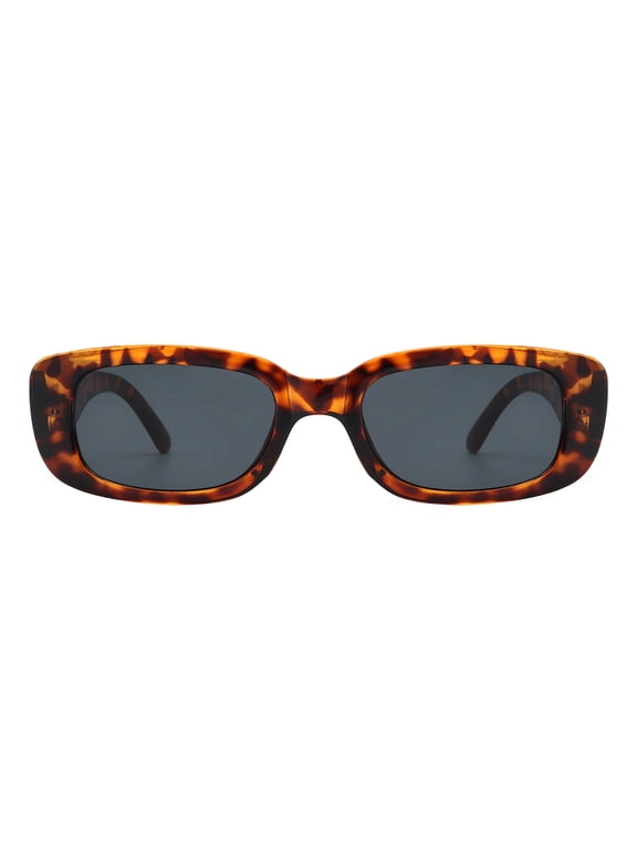 Women's Sunglasses Retro Fashion Rectangular Classic Shades UV400 Tortoise