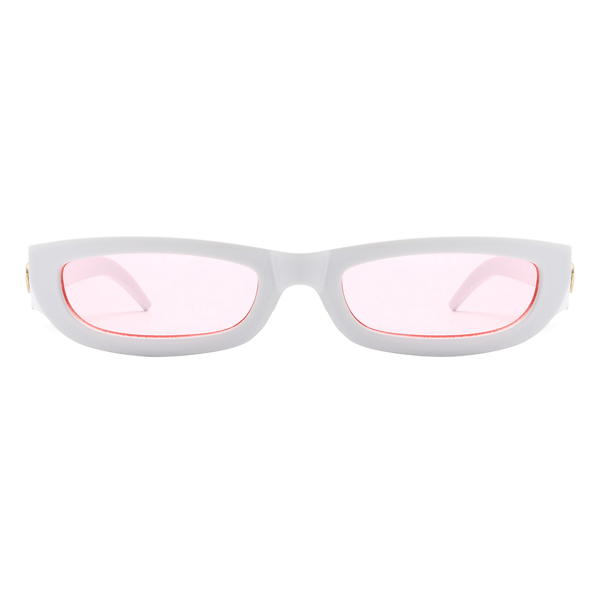 Women’s Oval Sunglasses in Marble-Effect Cream with Gold Accent Women main image 2