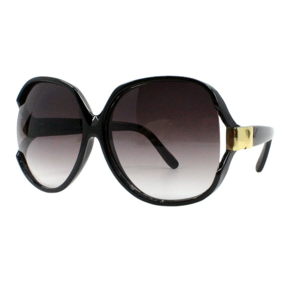 Women's Sunglasses Vintage Fashion Super Oversized Shades UV400 Black