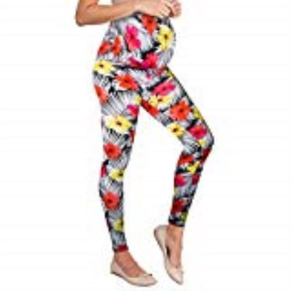 Women's Super Comfy Maternity Leggings LM48224 10918 WHITEBLACK M