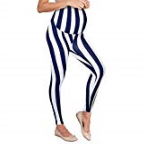 Women's Super Comfy Maternity Leggings LM48224 10931 IVORY/NAVY S