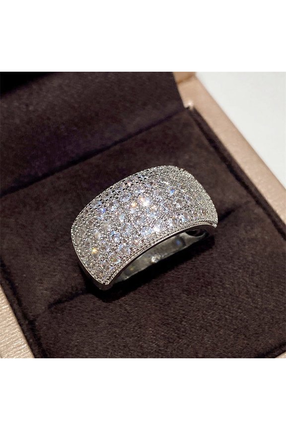 Women's Super Flash Full Drill Zircon Ring