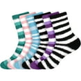 thumbnail image 1 of Women's Super Fuzzy Crazy Colorful Fun Cute Cozy Striped Socks - 6 Pairs - Assortment S1, 1 of 5