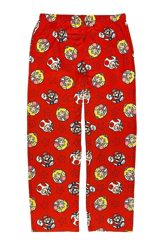 Women's Super Mario Red Pajama Sleep Pants - Medium