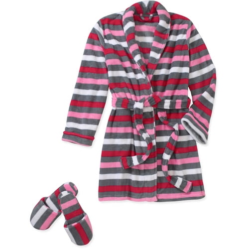 Women s Super Plush Robe and Slippers Gift Set Walmart
