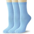 thumbnail image 1 of Women's Super Soft Casual Socks Combed Crew Socks Ankle Socks 3 Pairs, 1 of 6
