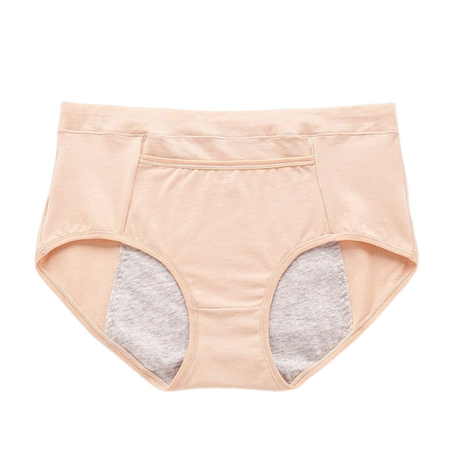 Women's Super Soft Underwear with Hidden Front Pocket Leak Proof Menstrual  Panties Postpartum Protective Briefs 
