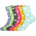 thumbnail image 1 of Women's Super Soft Warm Comfy Fuzzy Fluffy Plush Cozy Cute Polka Dots Socks - Assortment F - 6 Pairs, 1 of 9