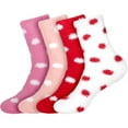 thumbnail image 1 of Women's Super Soft Warm Comfy Fuzzy Fluffy Plush Cozy Cute Polka Dots Socks - Assortment O - 4 Pairs, 1 of 7