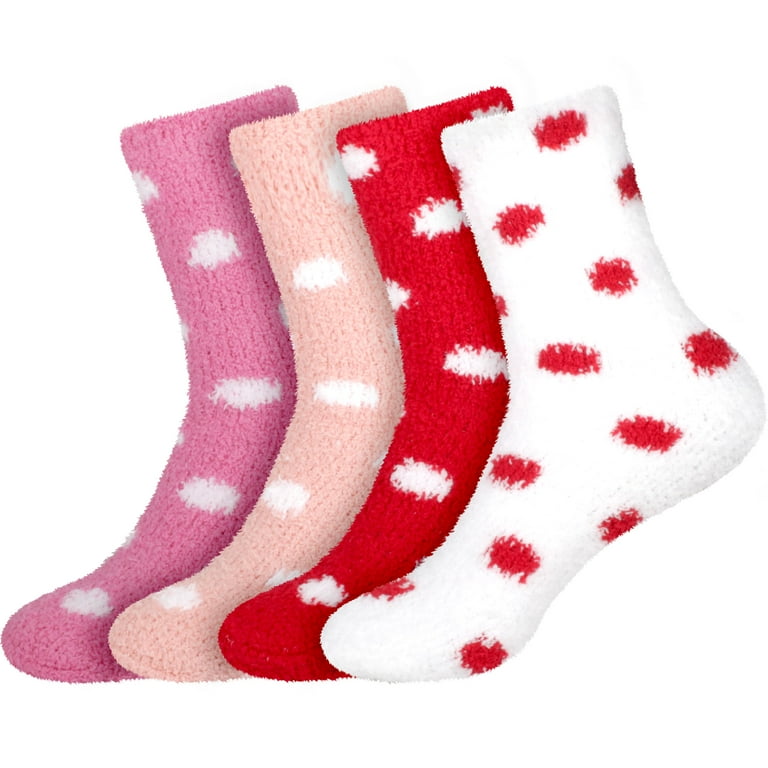 Women s Super Soft Warm Comfy Fuzzy Fluffy Plush Cozy Cute Polka