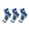 thumbnail image 1 of Women's Super Soft Warm Microfiber Fuzzy Cozy Unicorn Socks, 3 Pairs Color 04 Rainbow Clouds, 1 of 5