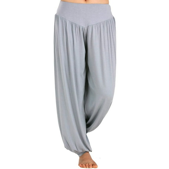 Women's Super Soft Yoga Pilates Pants Slacks Bloomers Wide Leg Long Loose Baggy Casual Trousers Activewear Relaxed Fit Pants, M-2XL, Black/Gray/Dark Grey