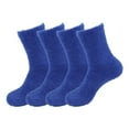 thumbnail image 1 of BambooMN Women's Super Soft and Cozy Feather Light Fuzzy Socks - Oceans Blue - 4 Pairs, 1 of 4