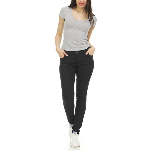 Women's Super Stretchy Skinny 5-Pocket Uniform Soft Chino Pants