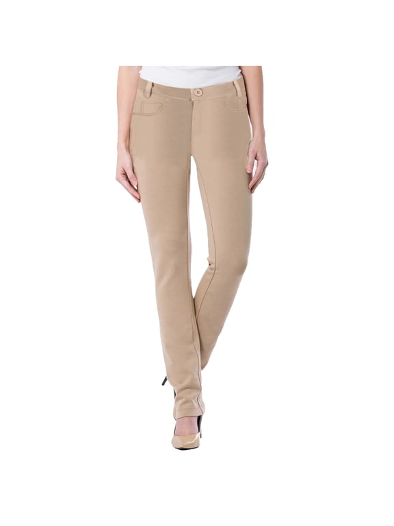 Women's Super Stretchy Slim Fit Ponte Pants