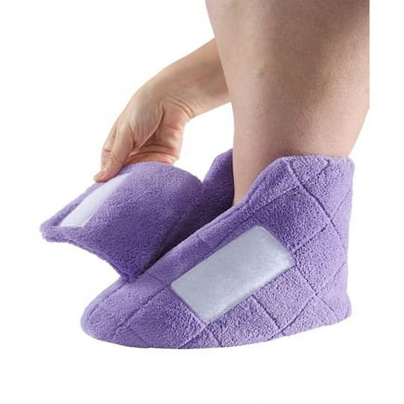 Women’s Superb Comfort Extra Wide Bootie Slippers for Seniors With Swollen Feet, XS, Mauve