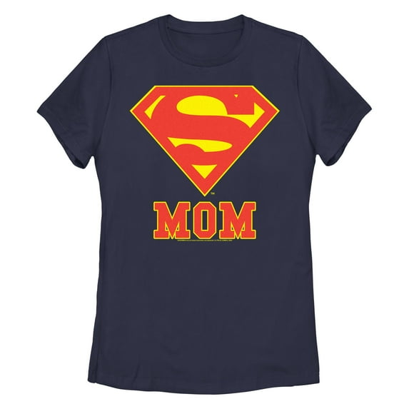 Women's Superman Super Mom Classic Logo Graphic T-Shirt