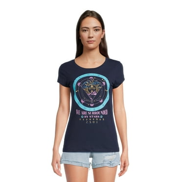 Women's Surrounded By Stars Shor Sleeve Graphic T-Shirt