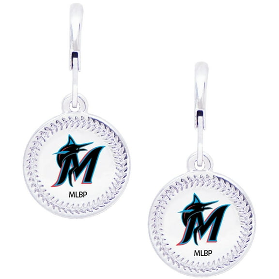Women's Swarovski Miami Marlins Team Logo Earrings
