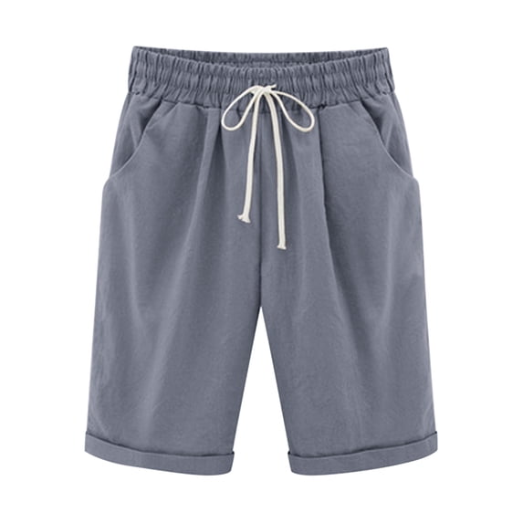 Women's Sweat Shorts Elastic Waisted Athletic Short Pants Summer Casual Drawstring Loose Lounge Shorts with Pockets