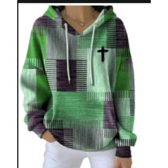 Women's Sweater 3D Digital Printing Thick Needle Pull-up Hoodie