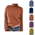 thumbnail image 1 of Women’s Sweater, Boat Neck Lightweight Pullover Knit Top, Retro Long Sleeve Fall Winter Fashion Clothing, 1 of 1
