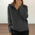 thumbnail image 1 of Women's Sweater Coat Casual Long Sleeve Knit Cardigan With Ribbed Texture Zip Up Open Front Loose Fit Fall Winter Fashion Outerwear Business Casual Cardigan plus Size Fashion for Women 2x Ladies, 1 of 4