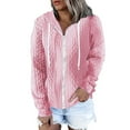 thumbnail image 1 of Women's Sweater Coat Long Sleeve Zip Up Hooded Jacket Soft Warm Outwear Casual Stylish Comfortable Lightweight, 1 of 2