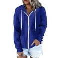 thumbnail image 1 of Women's Sweater Coat Long Sleeve Zip Up Hooded Jacket Soft Warm Outwear Casual Stylish Comfortable Lightweight, 1 of 2