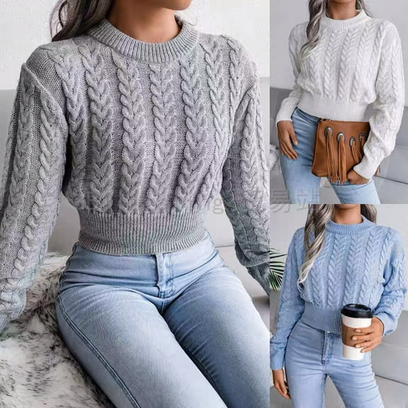 Women's Sweater Long Sleeve Casual Elegant Fashion Solid Color Stretch One Size
