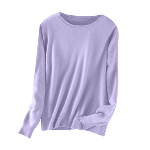 Women's Sweater Long Sleeve Crewneck Pullover Sweater Casual Knit Tops