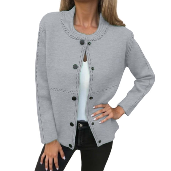 Women's Sweater Oversize Long Sleeve Crew Neck Knitted Elegant Office Business Trendy Outfits
