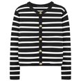 thumbnail image 1 of Women's Sweater Stripe Print Long Sleeve Cardigan Button Down Cropped Knitted Warm Sweaters, 1 of 2