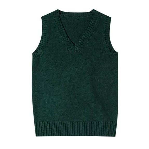 Women's Sweater Vest Style School Vintage Knitted Sleeveless Top Ideal Casual Wear School Days Tops