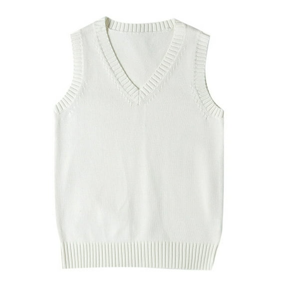 Women's Sweater Vest Style School Vintage Knitted Sleeveless Top Ideal Casual Wear School Days Tops