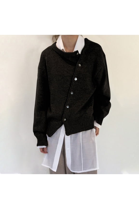 Women's Sweaters And Cardigans in Store Casual Long Sleeve Loose Solid Ladies Outing Cardigan Blouse Sweater Coat