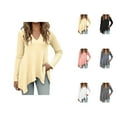 thumbnail image 1 of Women's Sweaters Casual Long Sleeve Pullover Knit Professional Office Clothing Women's Solid Sweater Woolen Knitted Sweater Long Sleeve Top, 1 of 5