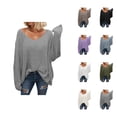thumbnail image 1 of Women's Sweaters Cropped Pullover Hoodie Casual Trendy Y2K Summer Concert Style Casual Oversized Pullover Sweater Soft Long Sleeve Crewneck Knit Top For Fall Winter Comfort Wear Cozy Loungewear, 1 of 5