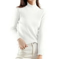 thumbnail image 1 of Women's Sweaters Fall Clothes Elegant Turtleneck Sweater Long Sleeve Slim Fit Knit Pullover Soft Warm Winter Top for Casual Wear And Layering, 1 of 3
