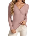 thumbnail image 1 of Fall Sweaters for Women Fashion Clothing Solid Color Knit Collar Slim Fit Long Sleeve Pullover Sweater for Casual Wear and Everyday Basic Wardrobe, 1 of 5