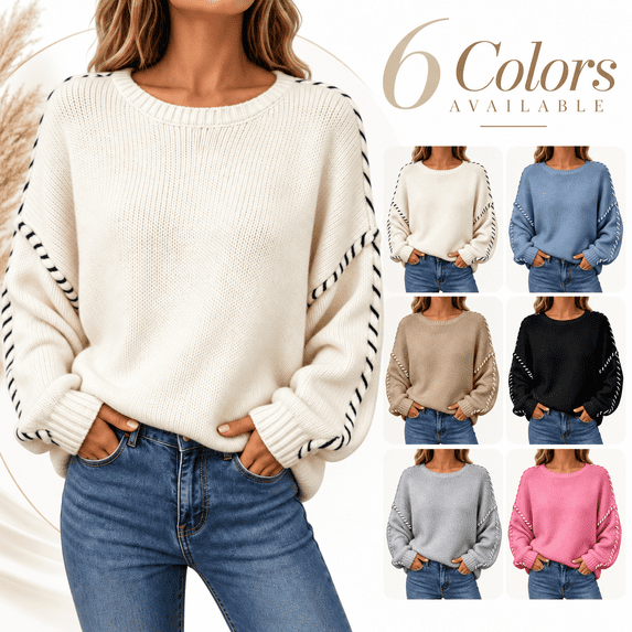 Women's Sweaters Fall Long Sleeve Crew Neck Oversized Pullover Tops Winter Fashion Versatile Sweater Tops