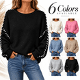 thumbnail image 1 of Women's Sweaters Fall Long Sleeve Crew Neck Oversized Pullover Tops Winter Fashion Versatile Sweater Tops, 1 of 3