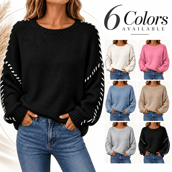 Women's Sweaters Fall Long Sleeve Crew Neck Oversized Pullover Tops Winter Fashion Versatile Sweater Tops