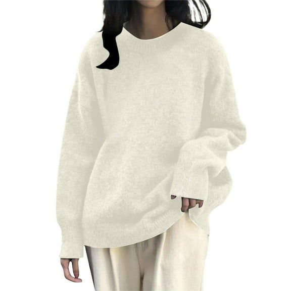 Women's Sweaters Fall Outfits for Women Petite Friendly Oversized Knit Pullover – Soft Slouchy Fall/Winter Sweater