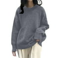 thumbnail image 1 of Women's Sweaters Fall Outfits for Women Petite Friendly Oversized Knit Pullover – Soft Slouchy Fall/Winter Sweater, 1 of 3
