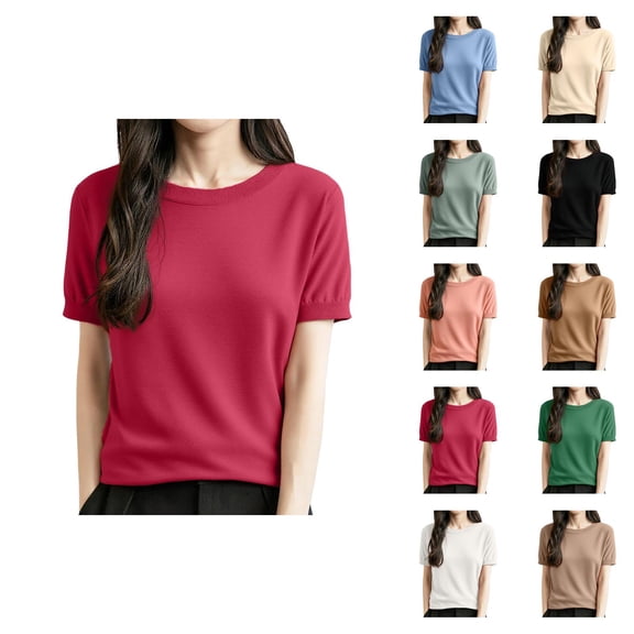 Women's Sweaters Knit Pullover Casual Dark Academia Winter Professional Wear Women's Wool Blend Summer Fall Tops Lightweight Business Casual Blouses