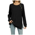 thumbnail image 1 of Women's Sweaters Long Sleeve Lightweight Sweaters Crewneck Pullovers Casual Sweaters Loose Fit Tops, 1 of 2