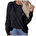 thumbnail image 1 of Women's Sweaters Off The Shoulder 2024 Fall Batwing Casual Loose Fashion Sweater Pullovers, 1 of 4