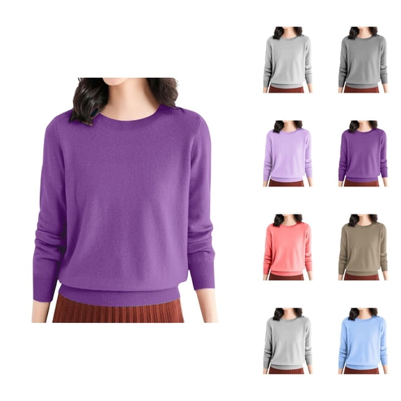 Women's Sweaters Pullover Cropped Off Shoulder Knit Casual Romantic Date Night Women's Casual Loose Fit Knitted Pullover Sweater Low Cut Round Neck Lightweight Top For Fall Winter