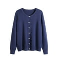 thumbnail image 1 of Women's Sweaters Sevevn Women's Crewneck Lightweight Cardigans Long Sleeve Knitted Button Down Sweater, 1 of 9